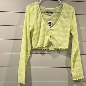 Urban outfitters, green crop size large! NWT!!!